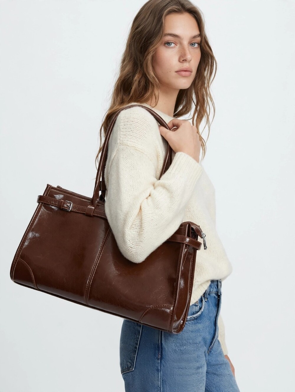 Brown Vegan Leather Bag - Fall Edition